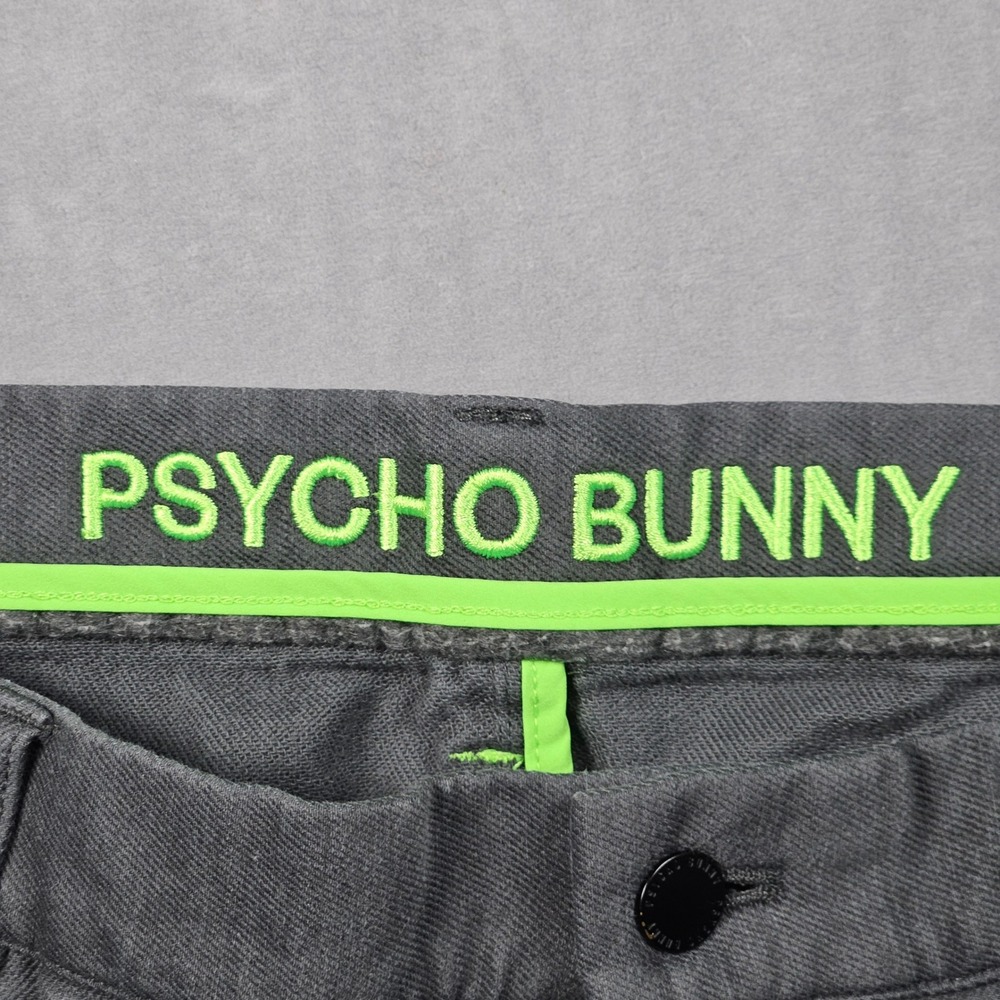Psycho Bunny Hays Twill Pants Mens 38x30 Grey Cotton Rayon Stretch Trousers - Picture 4 of 14